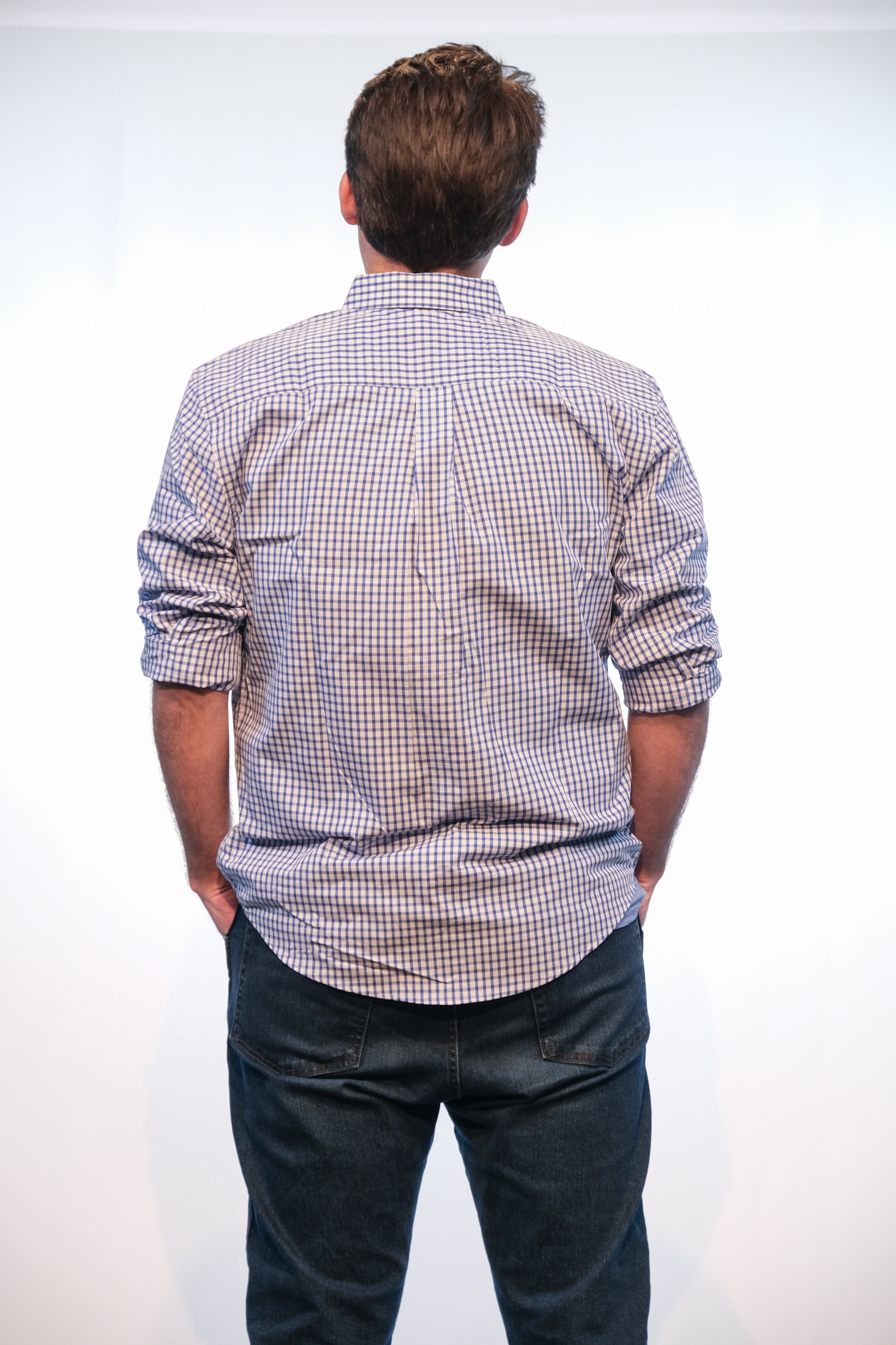 'CA' Poplin Gingham Button Up